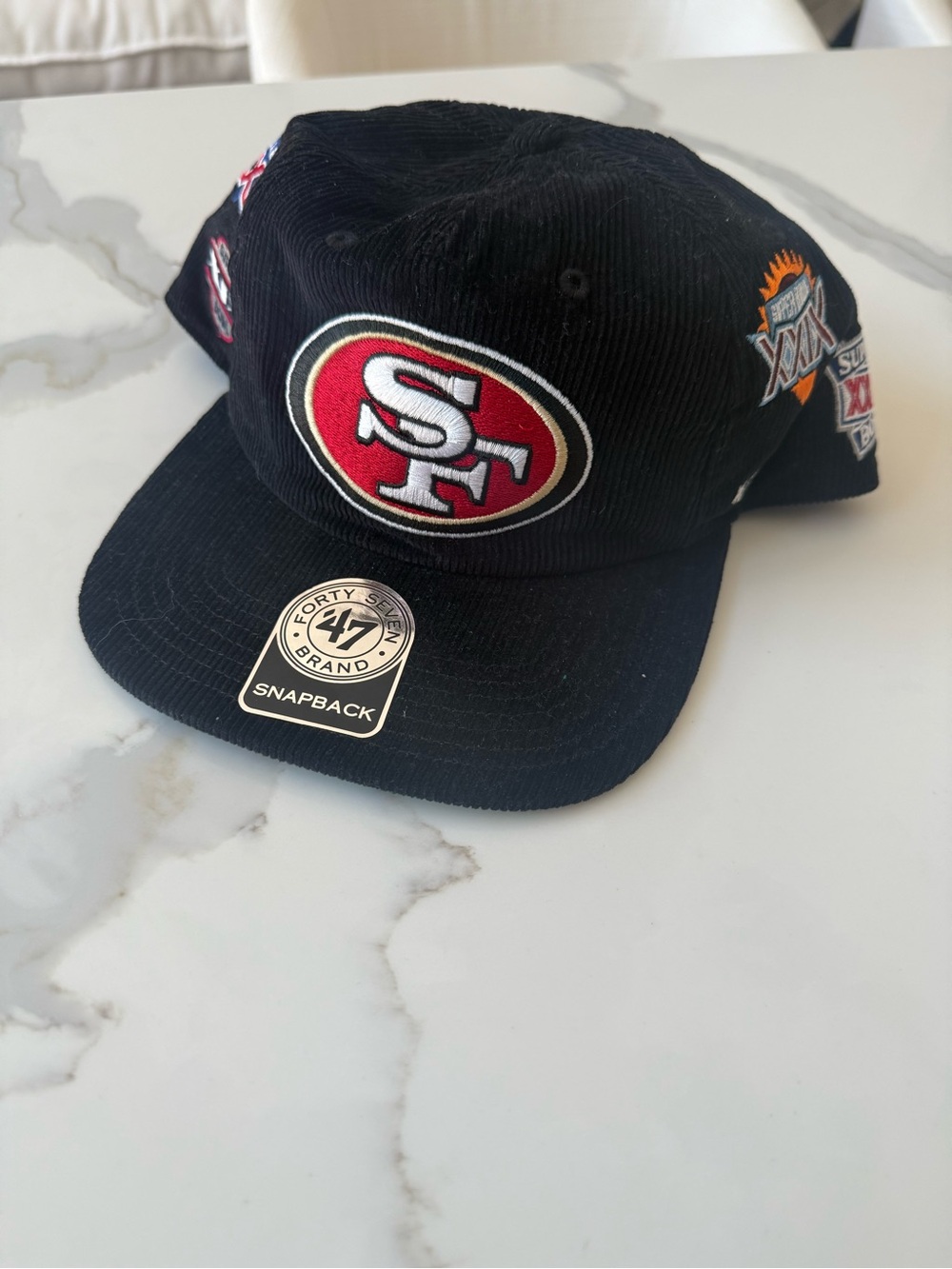 47 One Size Fits All San Francisco 49ers "Super Bowls" Black Snapback Hat